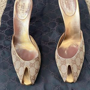 Gold Gucci Heels
